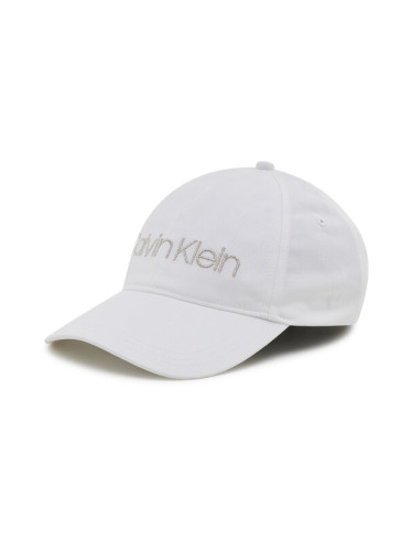 Calvin Klein Шапка с козирка Bb Cap K60K608210 Бял