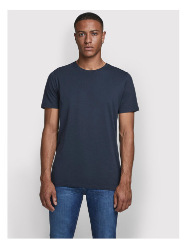 Jack&Jones Тишърт Orrganic Basic 12156101 Тъмносин Slim Fit