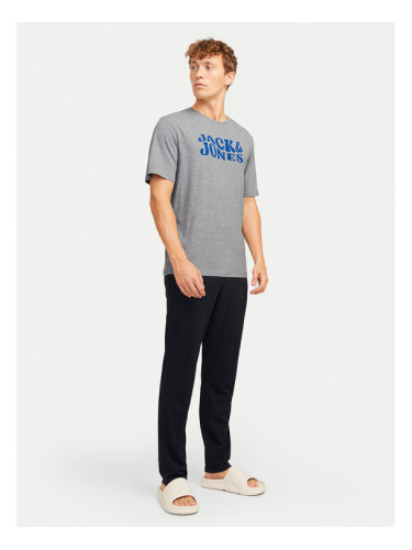 Jack&Jones Пижама Elton 12266998 Сив Standard Fit