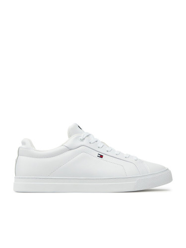 Tommy Hilfiger Сникърси Icon Court Lth Flag Ess FM0FM05317 Бял