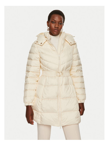 TWINSET Зимно палто 242TP2182 Бежов Slim Fit