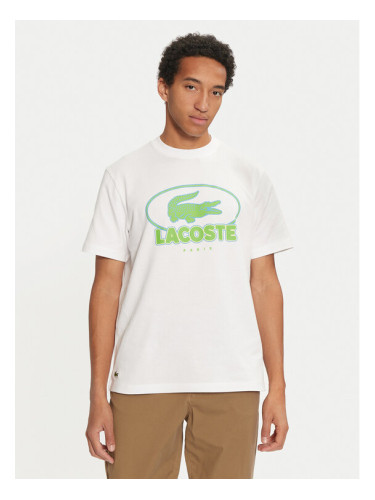 Lacoste Тишърт TH2806 Бял Regular Fit