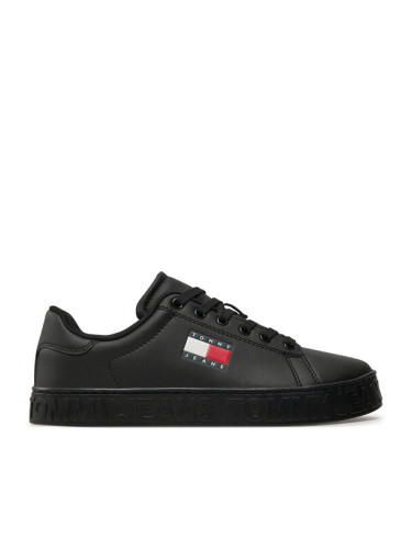 Tommy Jeans Сникърси Tjw Logo Outsole Sneaker Ess EN0EN02703 Черен