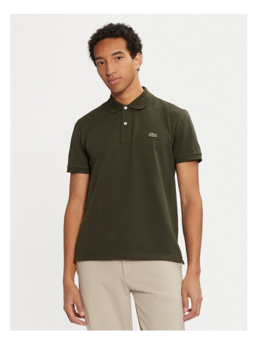 Lacoste Тениска с яка и копчета PH4012 Зелен Slim Fit