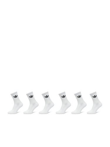 adidas Дълги чорапи Trefoil Cushion IJ5619 Бял