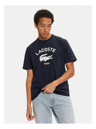 Lacoste Тишърт TH2733 Тъмносин Classic Fit