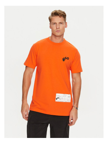 Off-White Тишърт OMAA027T22JER0012001 Оранжев Regular Fit