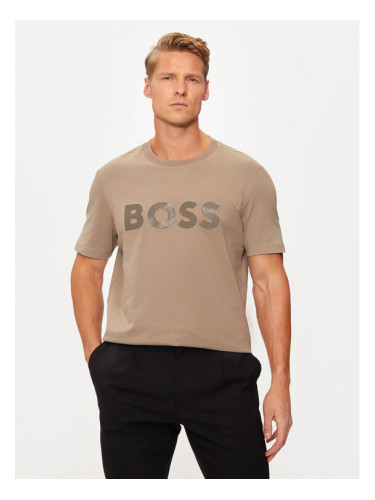 Boss Тишърт Mirror 2 50525087 Зелен Regular Fit