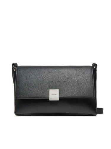 Calvin Klein Дамска чанта Ck Plaque Medium Shoulder Bag K60K612783 Черен