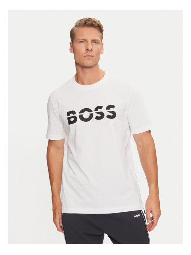 Boss Тишърт 50525208 Бял Regular Fit