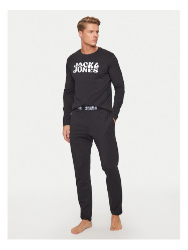 Jack&Jones Пижама Elton 12267003 Черен Standard Fit