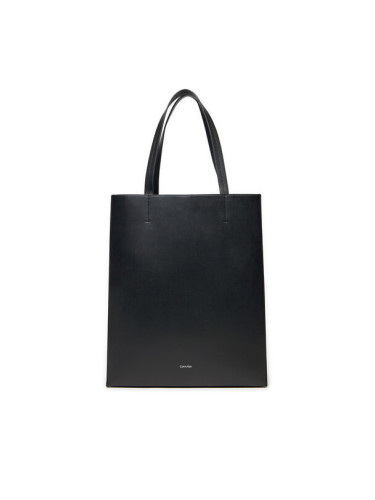 Calvin Klein Дамска чанта Line Lthr Ns Tote 43 LV04F3000G Черен