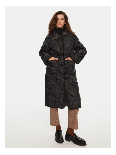 Deha Зимно палто D12833 Черен Relaxed Fit