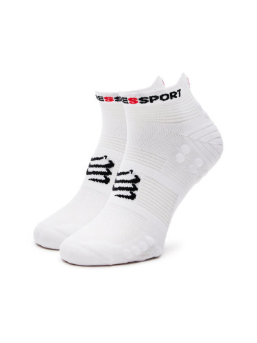 Compressport Чорапи къси унисекс Pro Racing Socks V4.0 Run Low XU00047B Бял