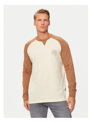 INDICODE Тениска с дълъг ръкав Canton 45-657 Кафяв Regular Fit