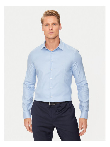 Calvin Klein Риза K10K113528 Светлосиньо Slim Fit