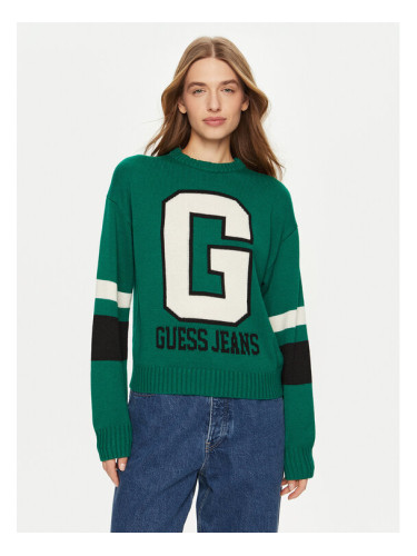 Guess Пуловер W4BR11 Z3HN2 Зелен Regular Fit