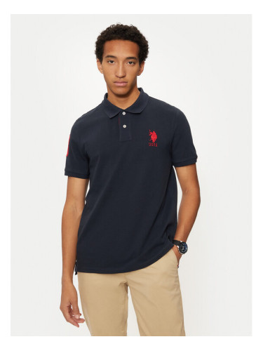 U.S. Polo Assn. Тениска с яка и копчета MUP3313 Тъмносин Regular Fit