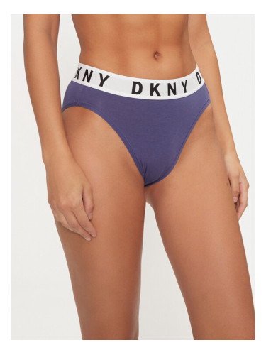 DKNY Класически бикини с висока талия DK8505 Син