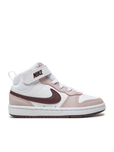 Nike Сникърси Court Borough Mid 2 (PSV) CD7783 118 Бял