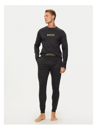 Boss Пижама 50527499 Черен Regular Fit