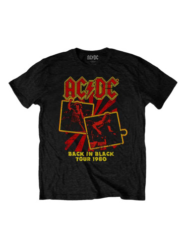 AC/DC Риза Back in Black Tour 1980 Unisex Black M