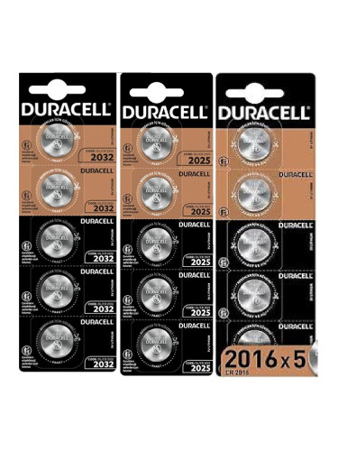 Бутонна батерия, DURACELL CR2016, 3V, 5 бр. в блистер, Литиева, /цена 