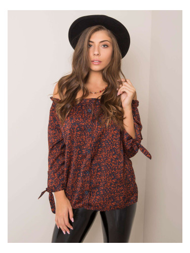 Blouse-D52211W10987A-brown