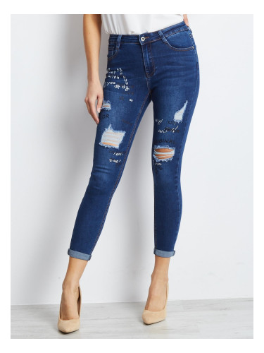 Jeans trousers-JMP-SP-F2436.55P-dark blue