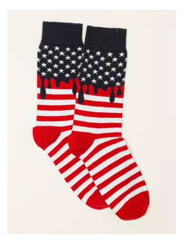 Socks-WS-SR-5686-white-red