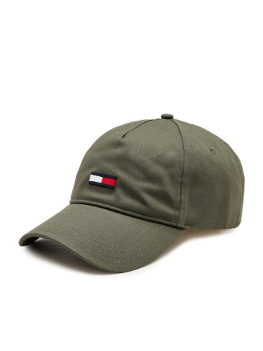 Tommy Jeans Шапка с козирка Tjm Elongated Flag 5 Panel Cap AM0AM11692 Каки