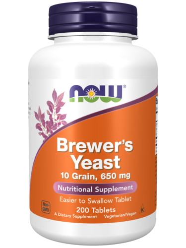 NOW - Brewers Yeast (Бирена Мая) 650 МГ - 200 Таблетки