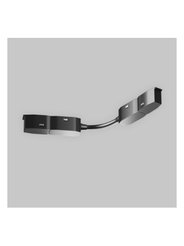 Електропроводима Г-връзка за овалния конектор на магнитна шина Maytoni TRA034CS-B-DE Exility Corner Oval Connector Magnetic track black