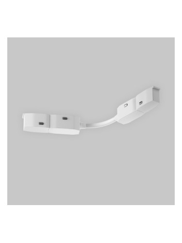 Електропроводима Г-връзка за овалния конектор на магнитна шина Maytoni TRA034CS-W-DE Exility Corner Oval Connector Magnetic track White