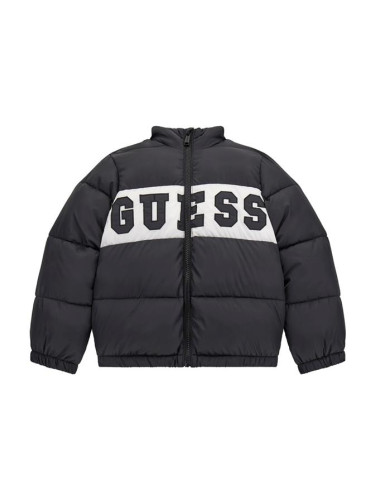 Детско яке в черен цвят с лого Guess