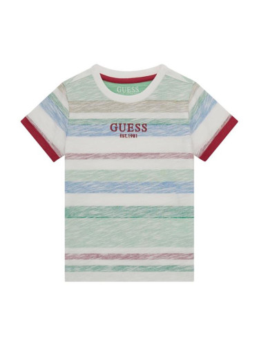 Детска тениска с цветни райета Guess