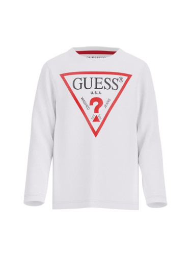 Бебешка блуза с лого в бяло Guess