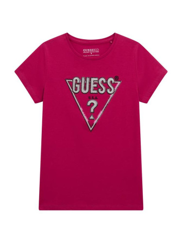 Детска блуза с къс ръкав и лого Guess