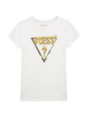 Детска блуза с къс ръкав и лого Guess