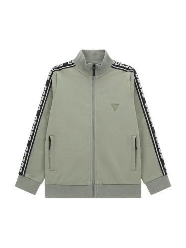 Детски спортен суитшърт с кант в цвят каки Guess