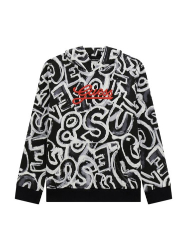 Детски суитшърт в черен цвят с графити Guess