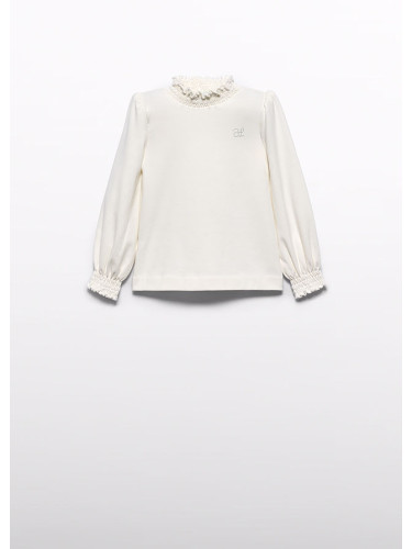 Детска блуза поло в бял цвят Abel&Lula