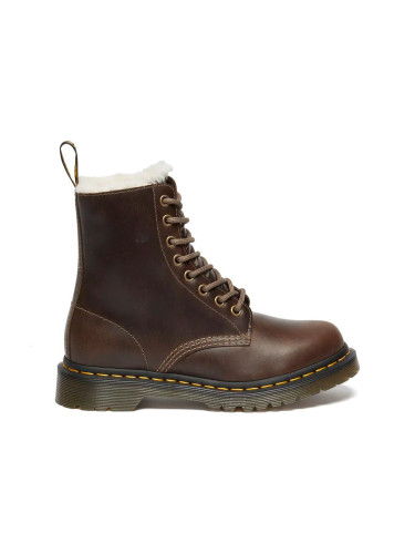 Кожени кубинки Dr. Martens 1460 Pascal Serena в кафяво с равна подметка с изолация DM32019777