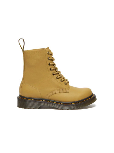 Кожени кубинки Dr. Martens 1460 Pascal в жълто с равна подметка DM30920776