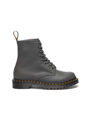 Кожени кубинки Dr. Martens 1460 Pascal в сиво с равна подметка DM31693029