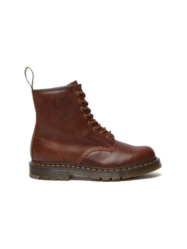 Кожени кубинки Dr. Martens 1460 SR в кафяво с равна подметка DM32010205