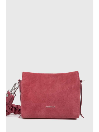 Велурена чанта Coccinelle BOHEME SUEDE BIMATERIAL в розово E1 P6P 58 01 01