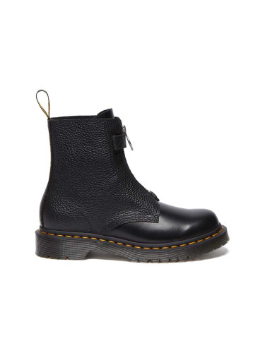 Кожени боти Dr. Martens 1460 Pascal Frnt Zip в черно с равна подметка DM32054001