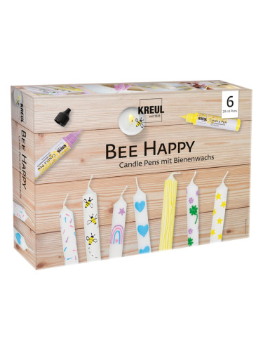 Kreul Candle Pen Bee Happy Set Пълнител за писалка 6 бр