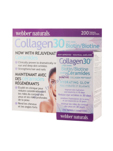 КОЛАГЕН С БИОТИН И СЕРАМИДИ таблетки * 200 УЕБЪР НАТУРАЛС